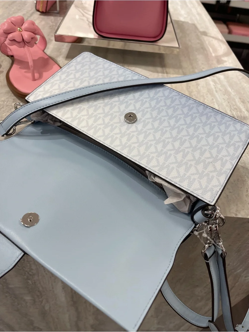 MICHAEL KORS Greenwich Md Signature Logo Shoulder  Bag Crossbody Satchel  NWT
